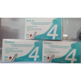 سرسوزن قلم انسولین کافبر سایز4میلی متر گیج 32 و100عددی