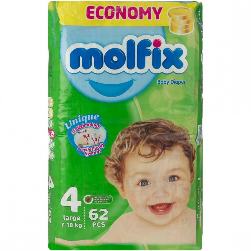 پوشک مولفیکس سایز1تا6